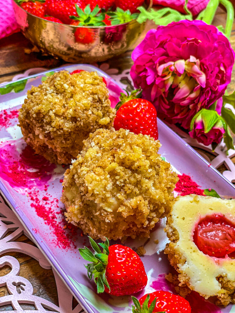 Quarkknödel mit Erdbeeren