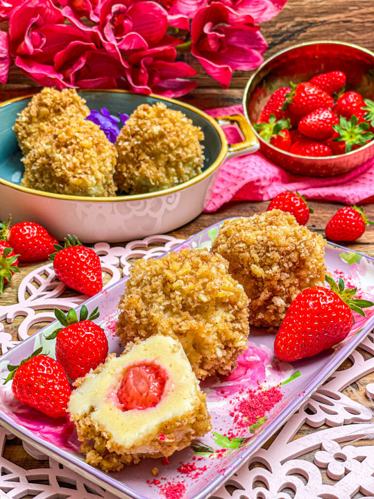 Quarkknödel mit Erdbeeren