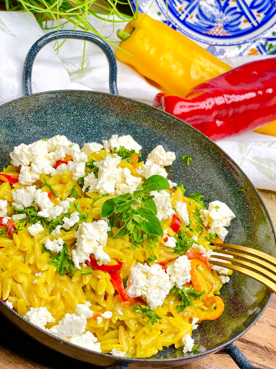 Orzo Pfanne im One-Pot-Style