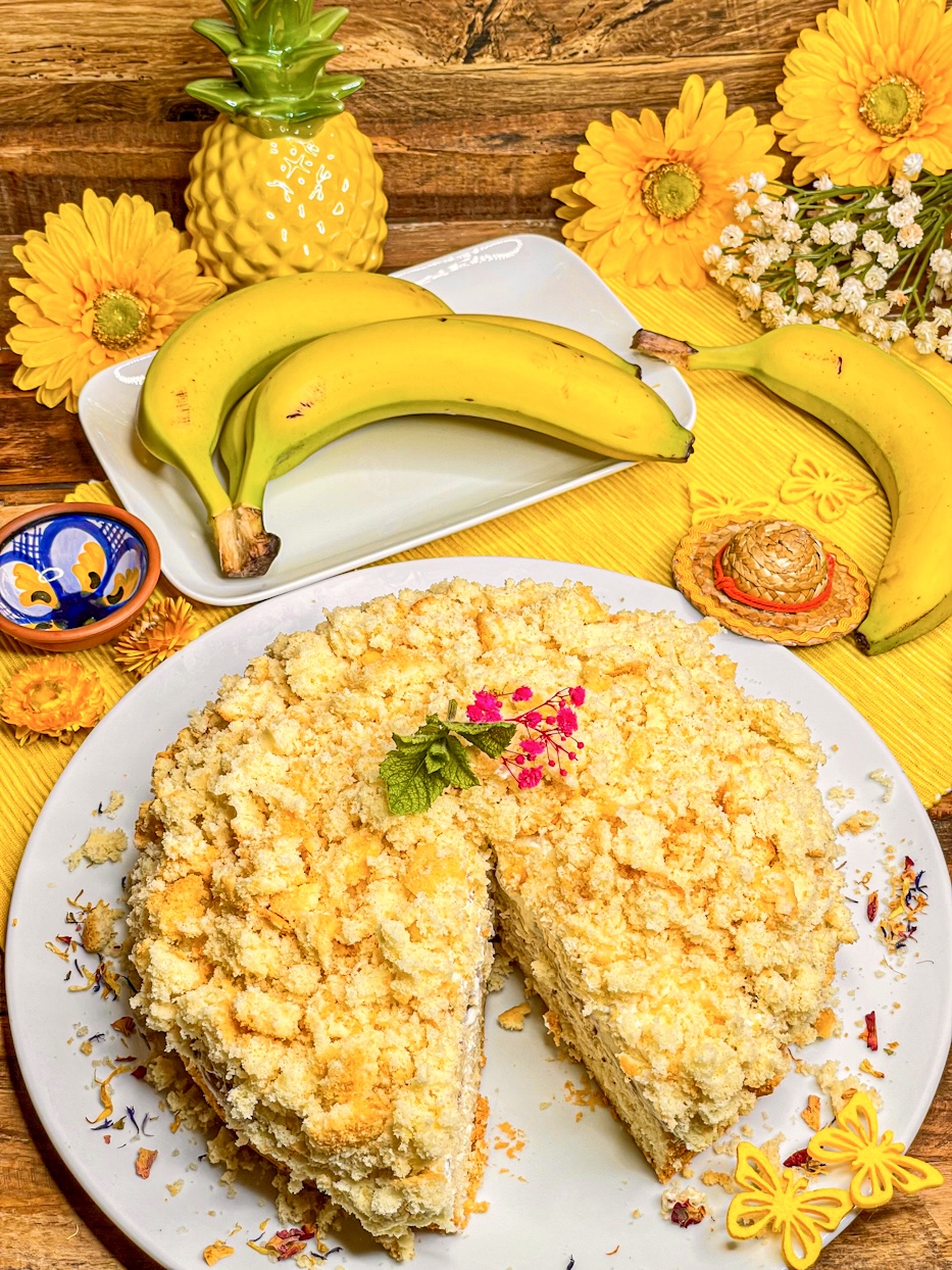 Heller Bananen-Maulwurfkuchen