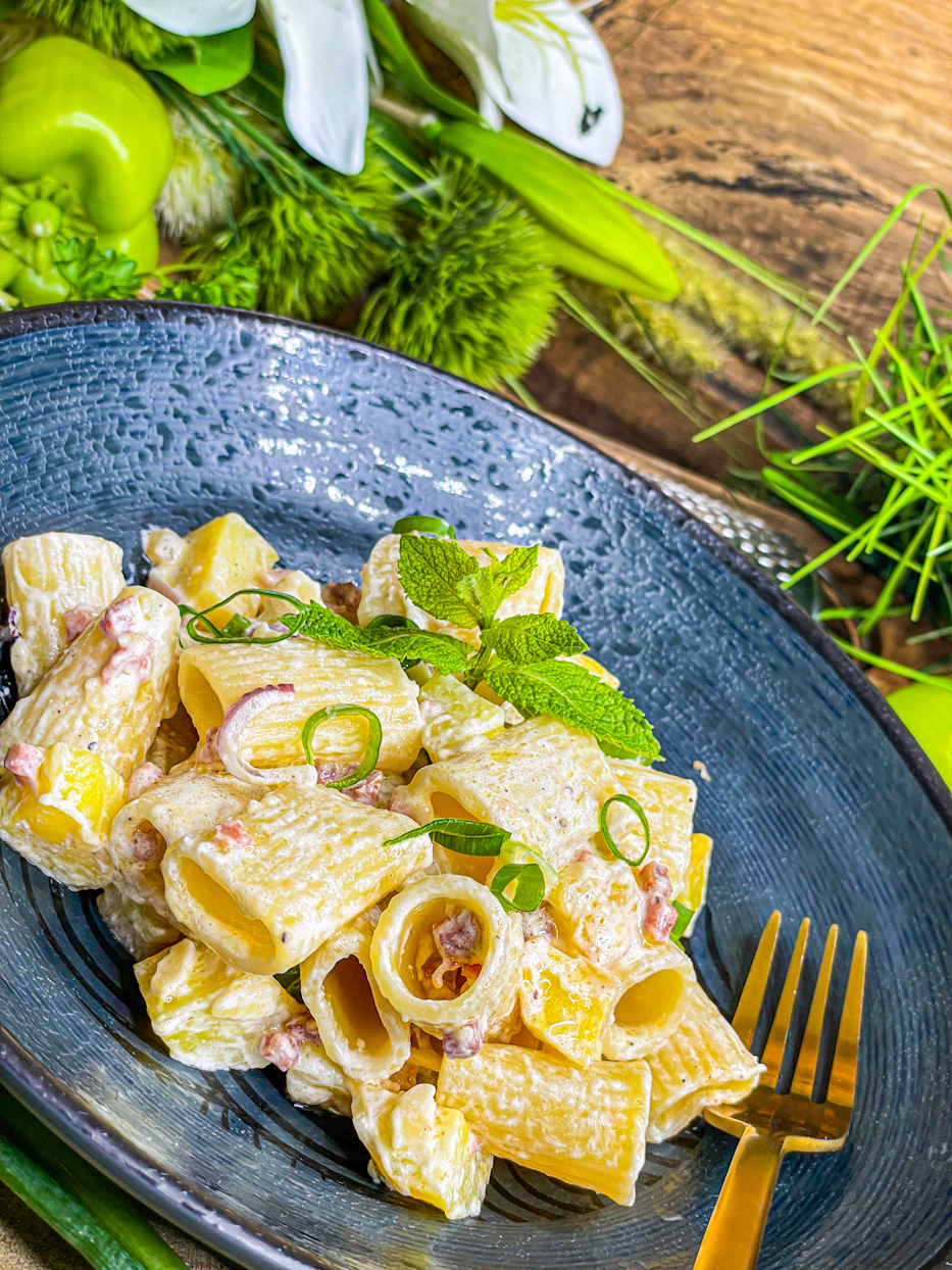 Pasta im Flammkuchen-Style: Frankreich trifft Italien!