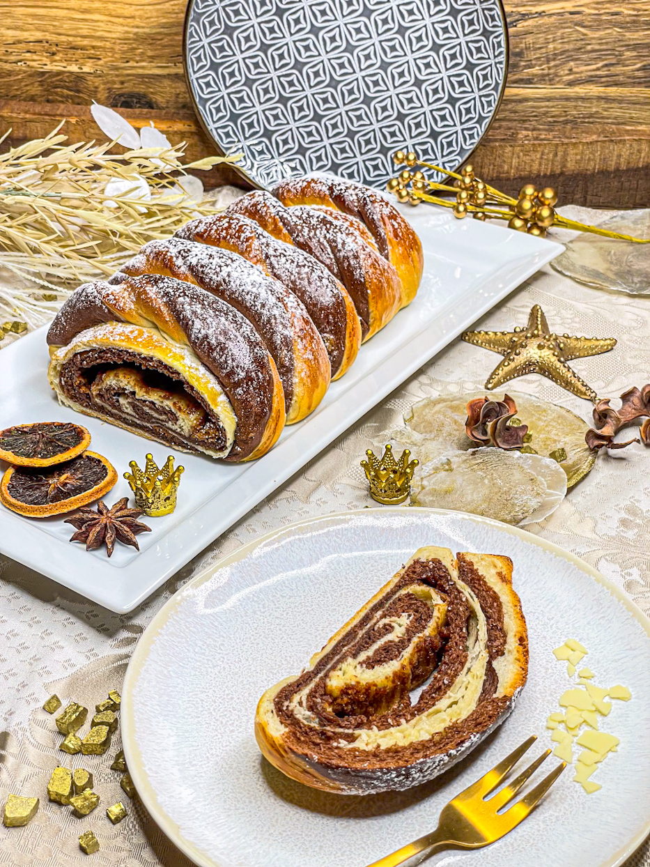 Schokoladen-Babka mit Lotus-Creme-Füllung