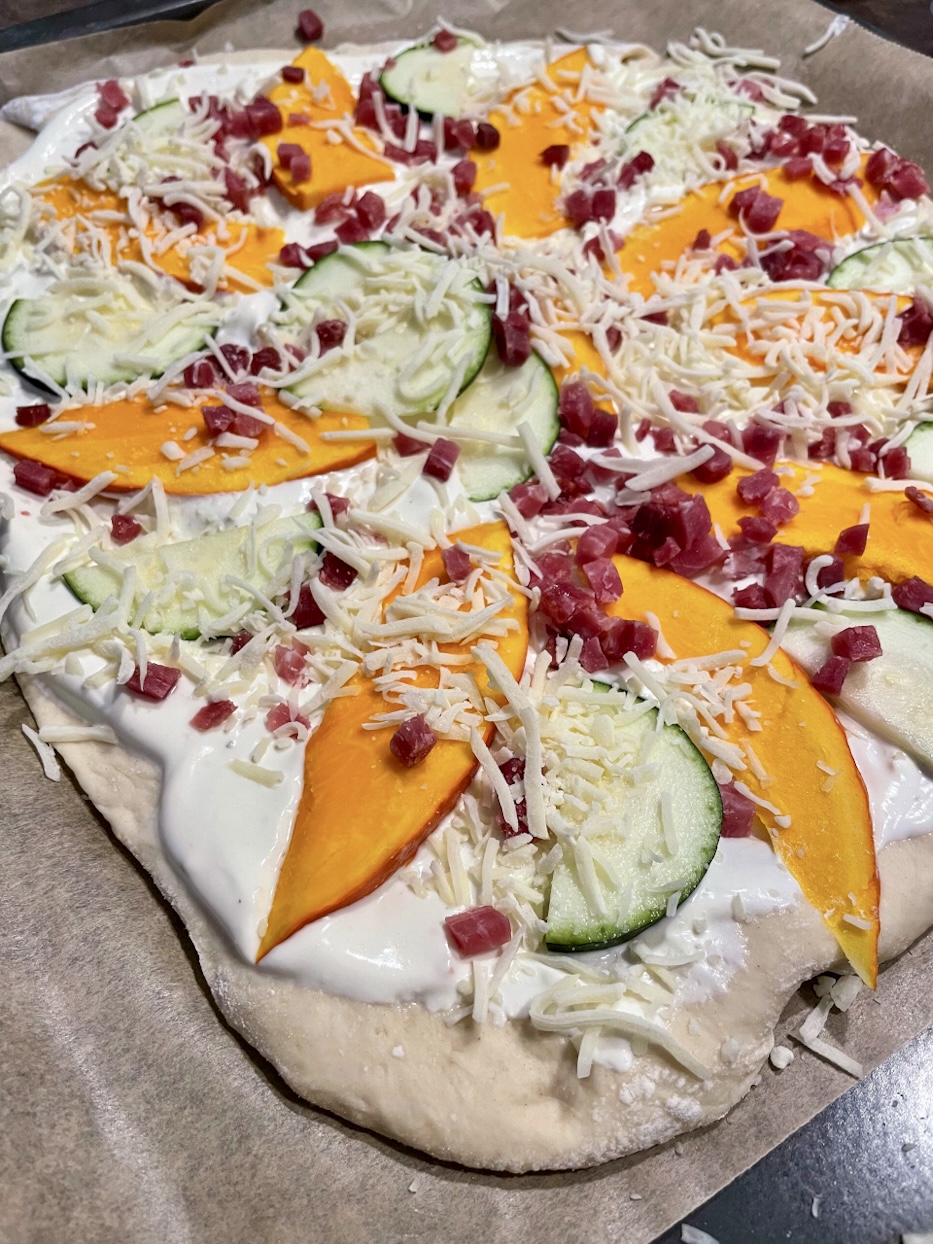Kürbis-Flammkuchen Kürbis-Flammkuchen