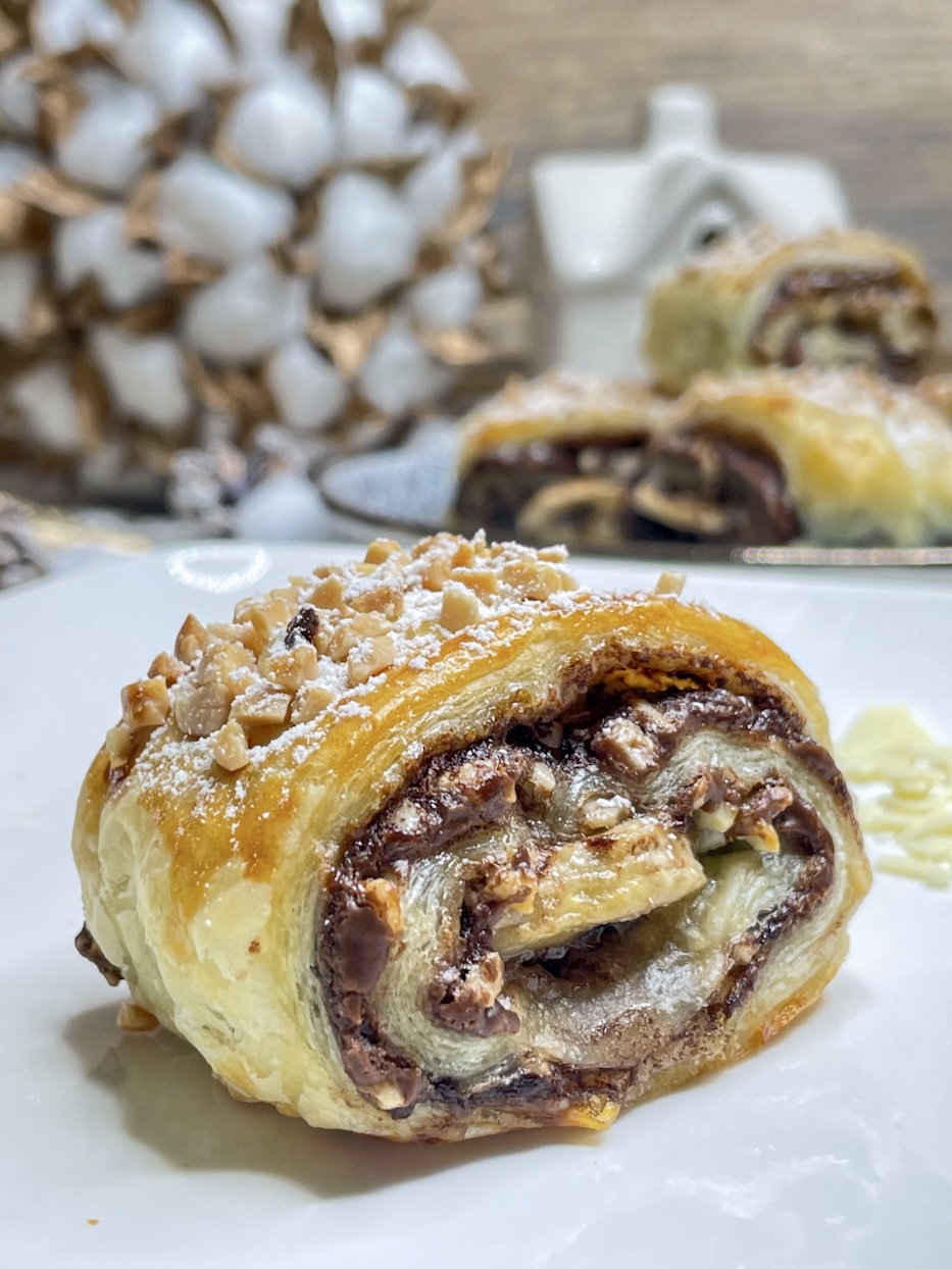 Blätterteig-Schnitten mit Nutella und Banane: Super-schnelles und ...