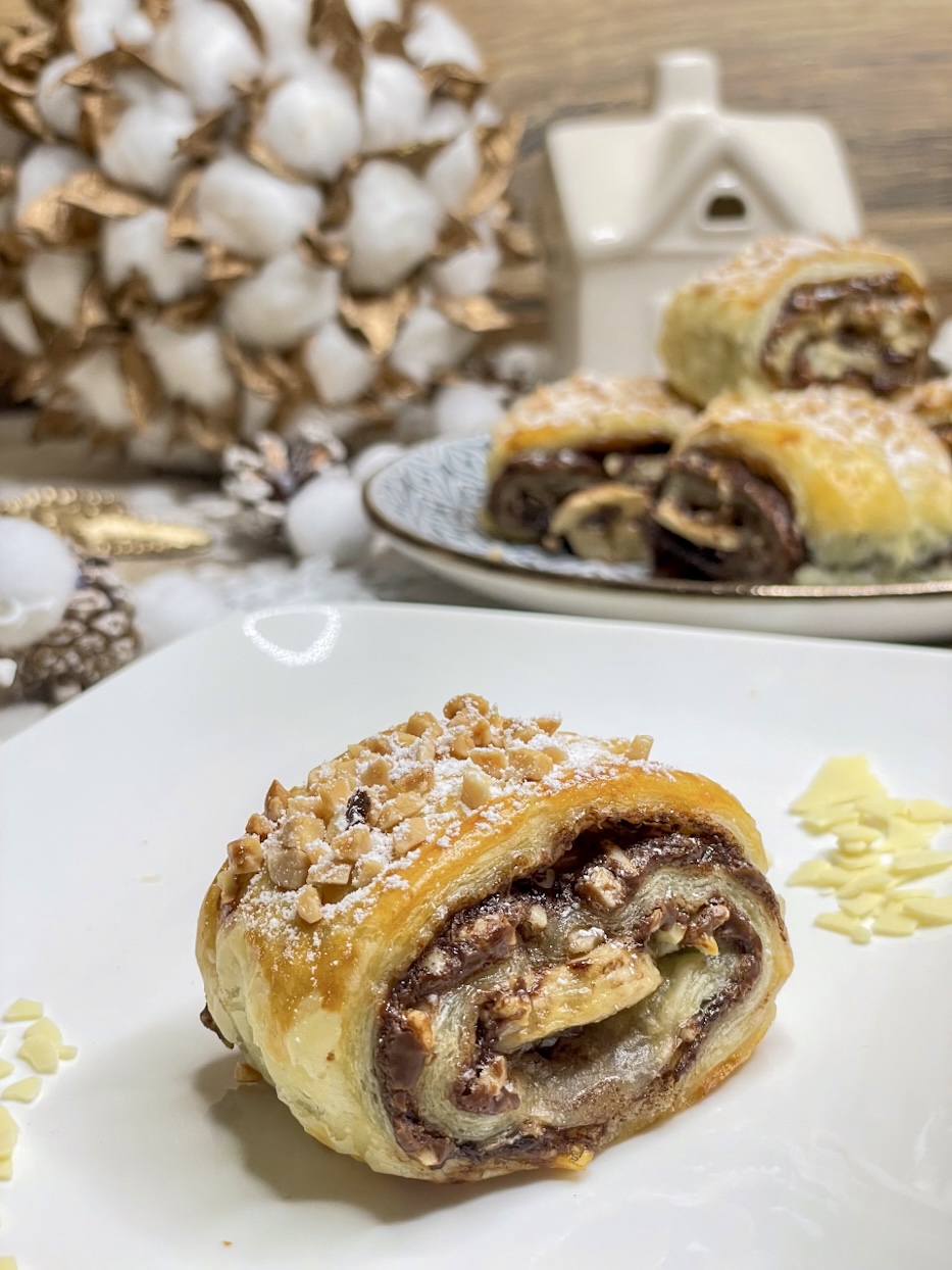 Blätterteig-Schnitten mit Nutella und Banane: Super-schnelles und ...