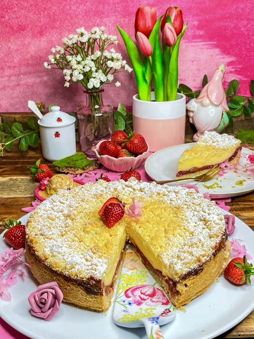 Erdbeer-Rhabarber-Kuchen
