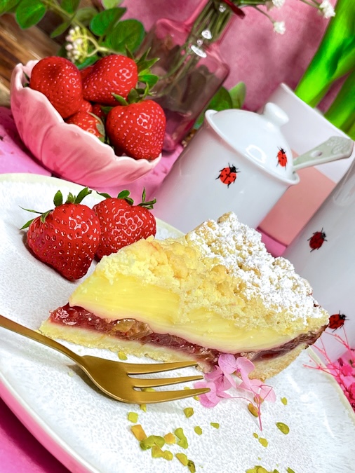 Erdbeer-Rhabarber-Kuchen