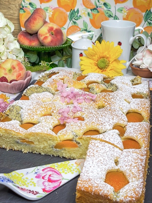 Blechkuchen mit Aprikosen