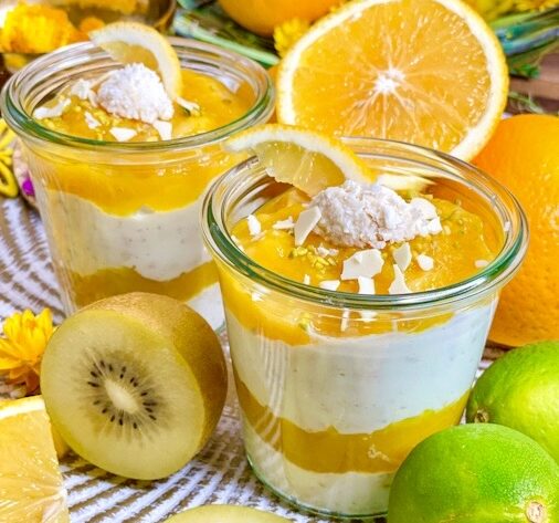 Solero-Dessert im Glas