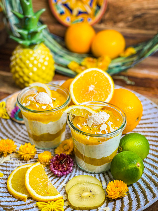 Solero-Dessert im Glas