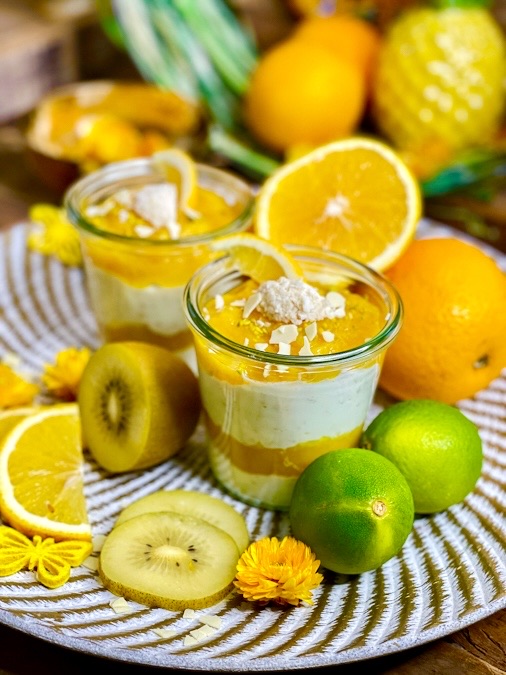 Solero-Dessert im Glas