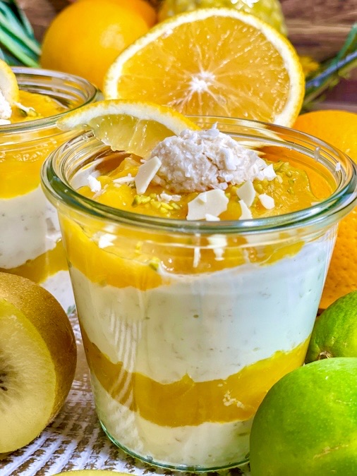 Solero-Dessert im Glas