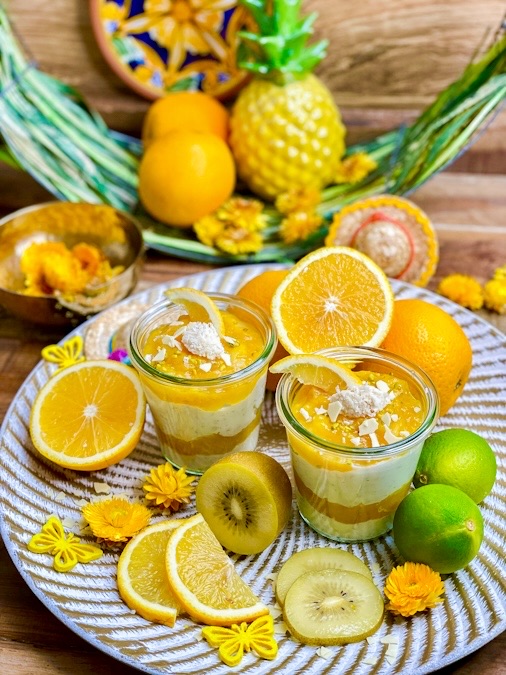 Solero-Dessert im Glas