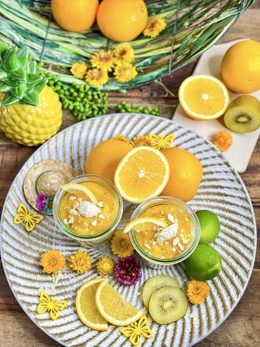 Solero-Dessert im Glas