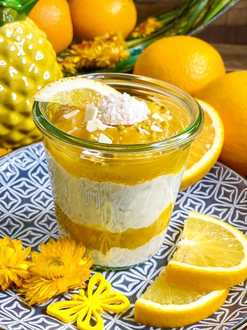 Solero-Dessert im Glas