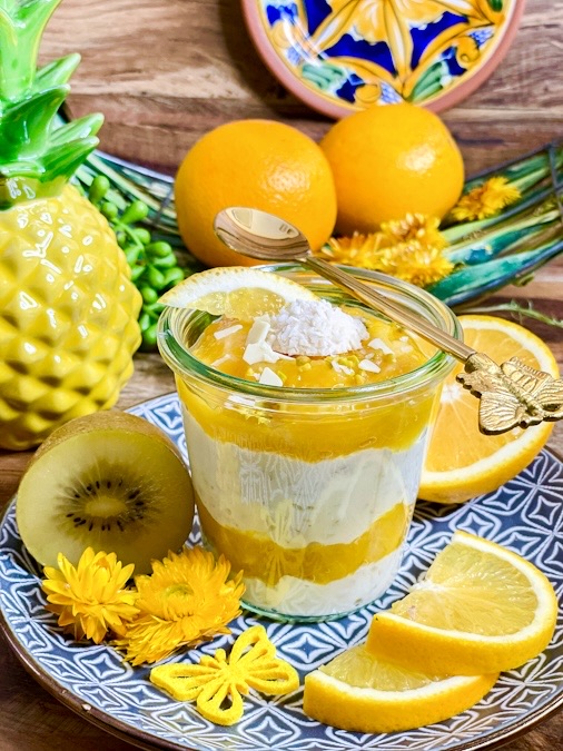 Solero-Dessert im Glas