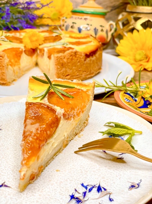 Käsekuchen mit Aprikosen