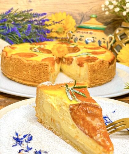 Käsekuchen mit Aprikosen
