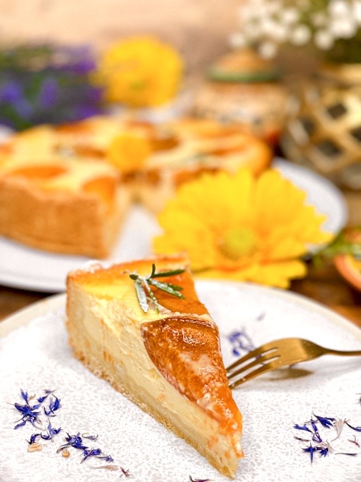 Käsekuchen mit Aprikosen