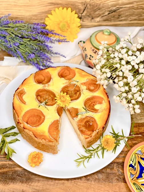 Käsekuchen mit Aprikosen
