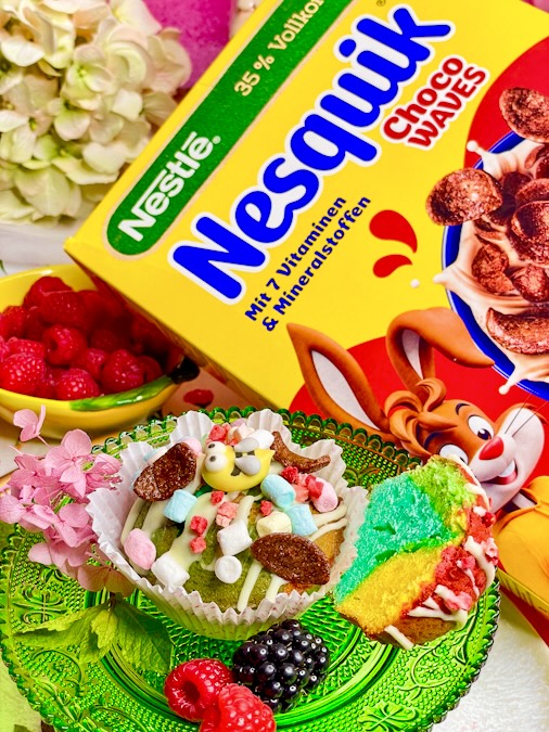 Regenbogen-Muffins