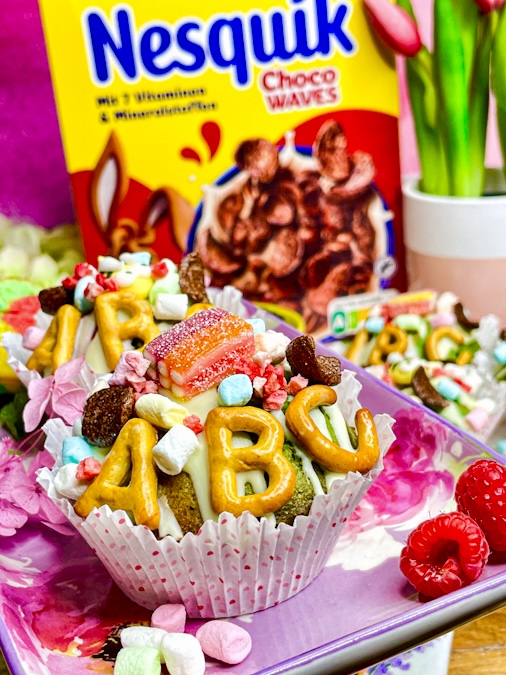 Regenbogen-Muffins