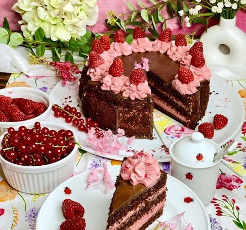 Himbeer-Schokoladen-Torte