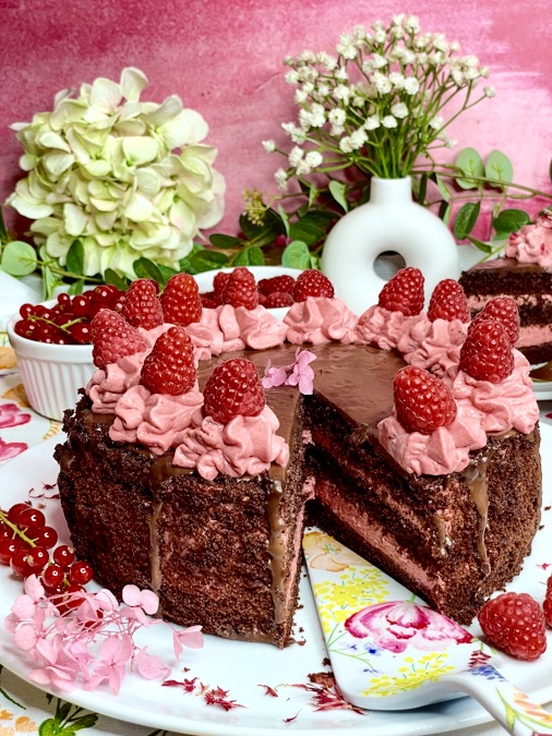 Himbeer-Schokoladen-Torte