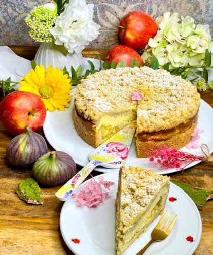 Apfel-Käsekuchen mit Streusel
