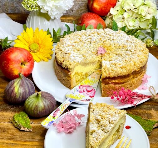 Apfel-Käsekuchen mit Streusel