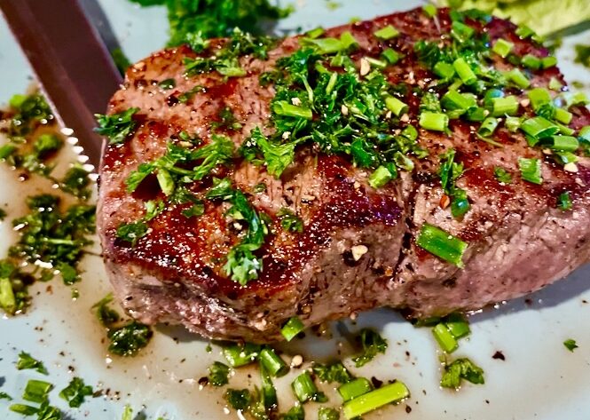 Steak braten