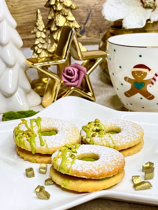 Pistazienplätzchen mit Pistaziencreme