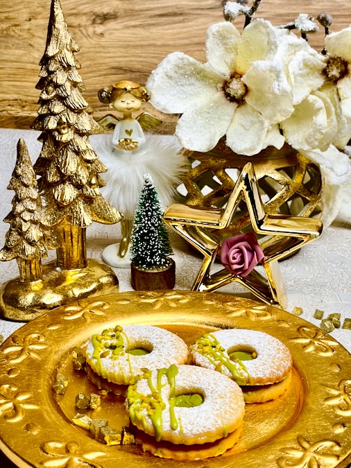 Pistazienplätzchen mit Pistaziencreme