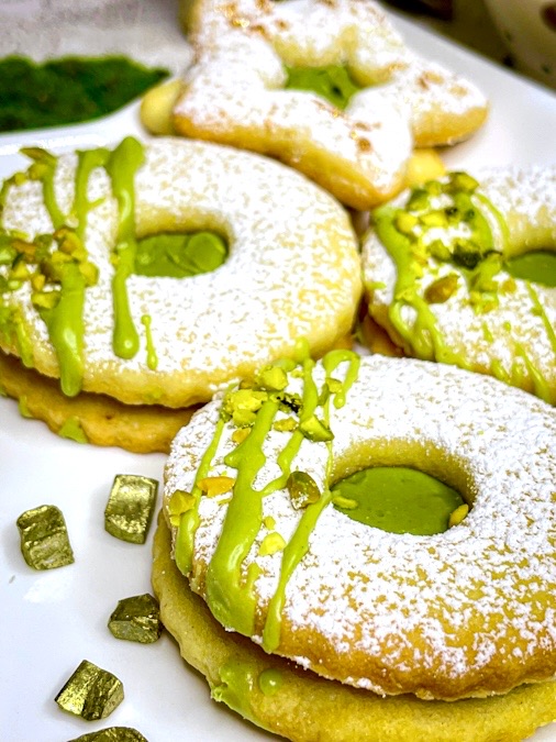 Pistazienplätzchen mit Pistaziencreme
