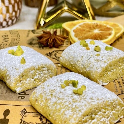 Traumstücke mit Pistazien - das beste Buttergebäck Rezept 44 Stück 5 Traumstücke