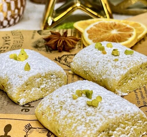 Traumstücke mit Pistazien - das beste Buttergebäck Rezept 44 Stück 1 Traumstücke