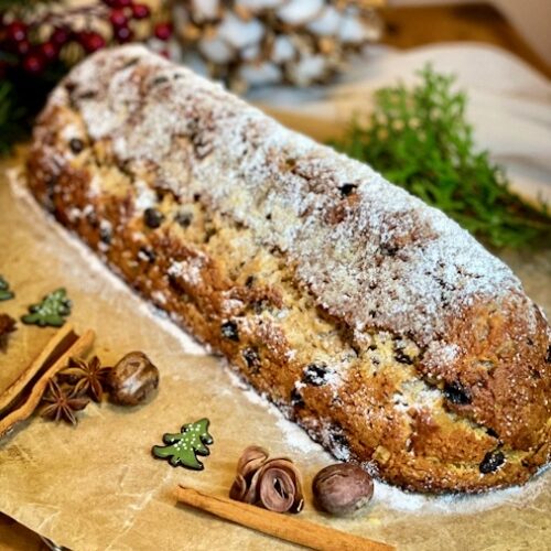 Christstollen ohne Hefe - Omas saftiges Weihnachtsstollen Rezept einfach in 60 Minuten 2 Christstollen