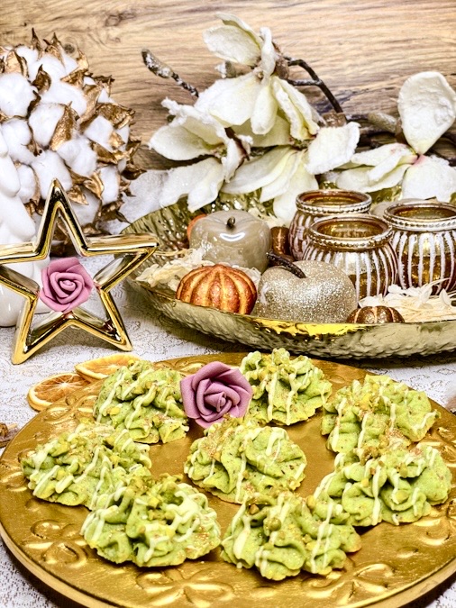 Spritzgebäck mit Pistazien Spritzgebäck mit Pistazien