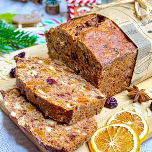 Früchtebrot selber backen - einfaches & saftiges Rezept mit Äpfeln & Nüssen für die 30-cm-Kastenform 5 Früchtebrot