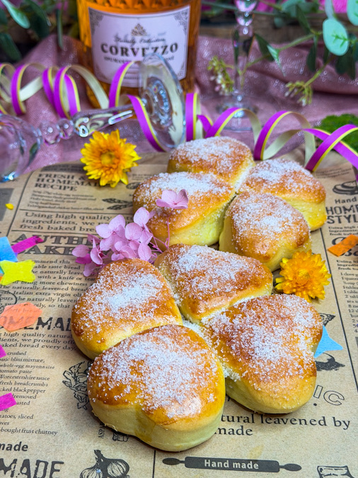 Glücksklee aus Hefeteig