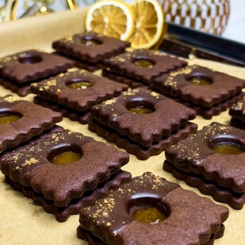 Sacher Plätzchen einfach selber backen: Saftige Mini-Sacher mit Marillenmarmelade & Schokolade 30 Stück 2 Sacher Plätzchen