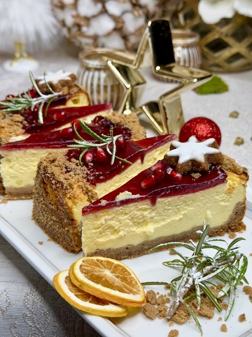 Weihnachtlicher Käsekuchen