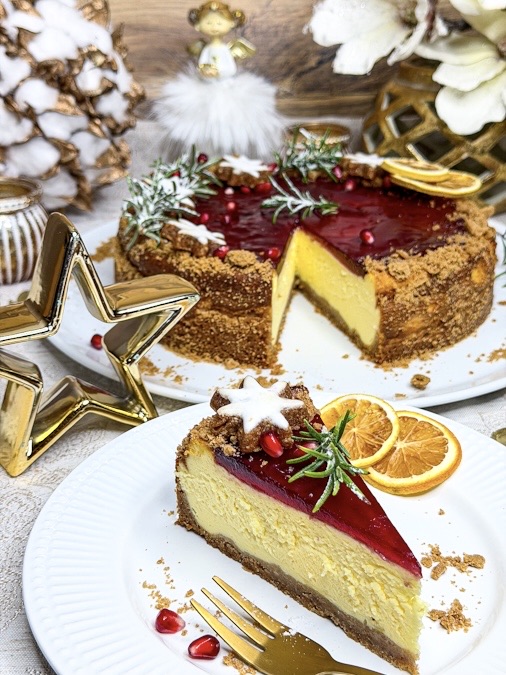 Weihnachtlicher Käsekuchen